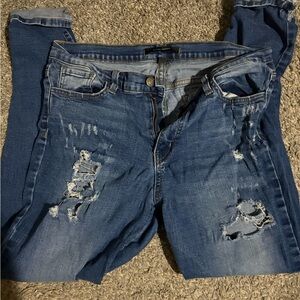 Flying Monkey Blue Skinny Jeans Distressed
